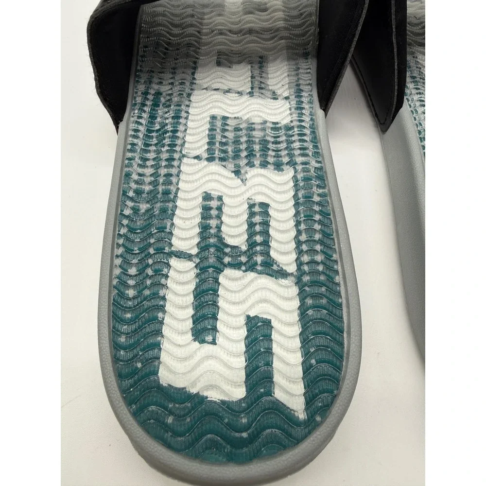 NFL Philadelphia Eagles Slides Mens Large 11-12 Black Adjustable Sandals